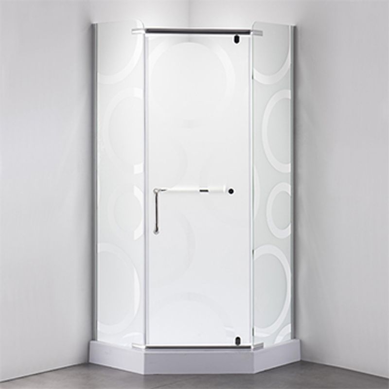 Душевой уголок Comforty полукруг низкий поддон 90х90см стекло матовое 6мм профиль чёрный