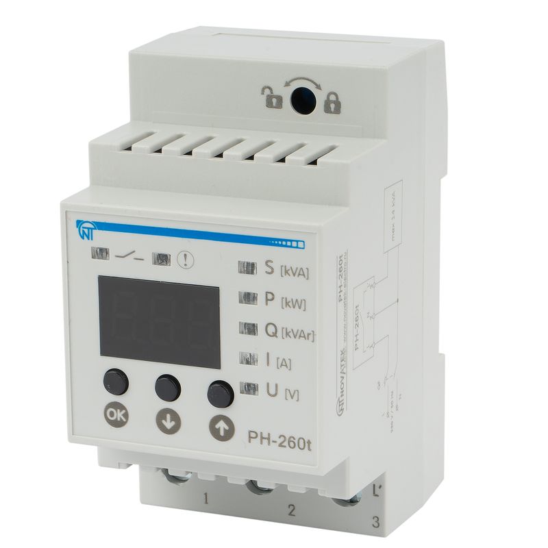 Реле напряжения модульное Новатек РН-260т тип AC 1P+N