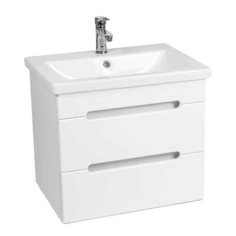 Тумба подвесная Viant Марсель 60 с раковиной Cersanit Como 60 белый