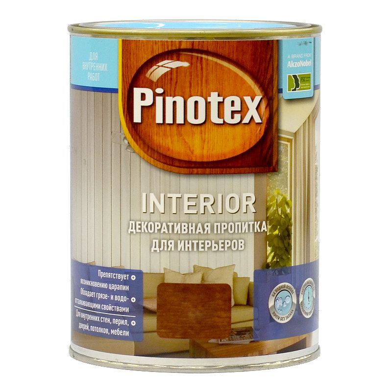 Пропитка декоративная для интерьеров Pinotex Interior Тик, 1л