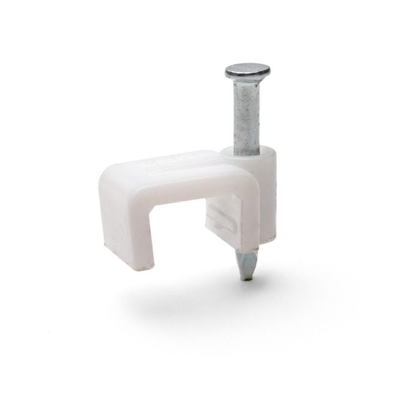 Скоба плоская пластиковая для крепления кабеля 8мм 40шт Fortisflex