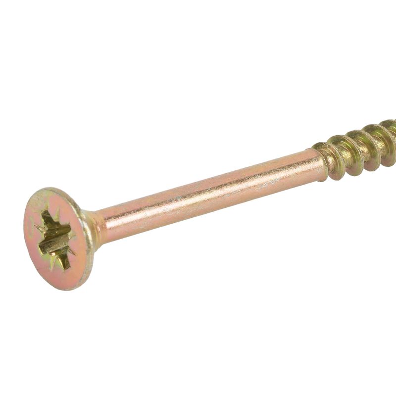 Саморез универсальный 6х100мм неполная резьба желтый цинк 2шт Tech-Krep