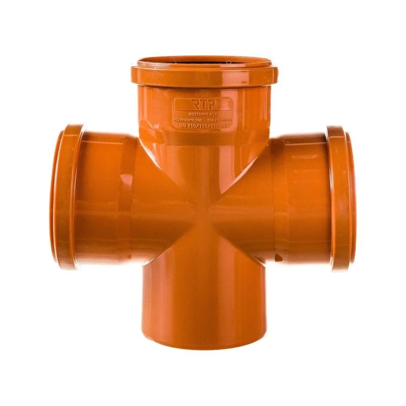 Крестовина канализационная наружная 110х110х110мм 87° RTP