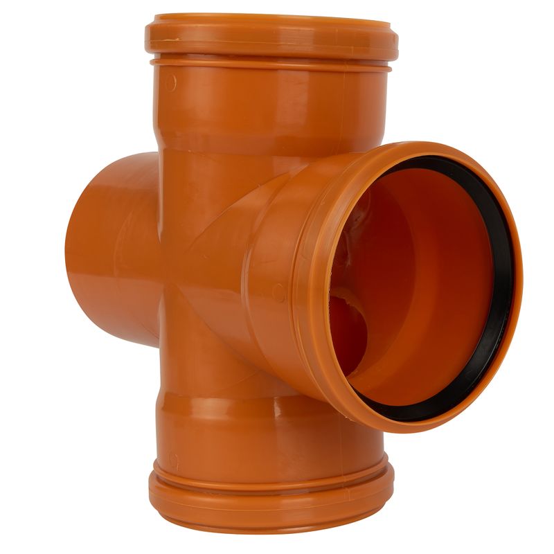 Крестовина канализационная наружная 110х110х110мм 87° RTP