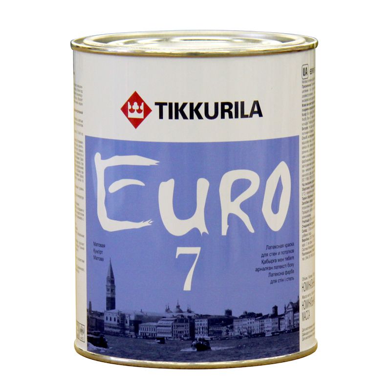 Краска Тиккурила Евро 7 латексная мат./база С/, 0,9л RAL V497