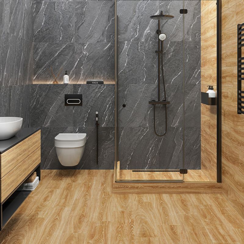 Керамогранит Almond 200х900х7 мм светло-коричневый матовый Alma Ceramica