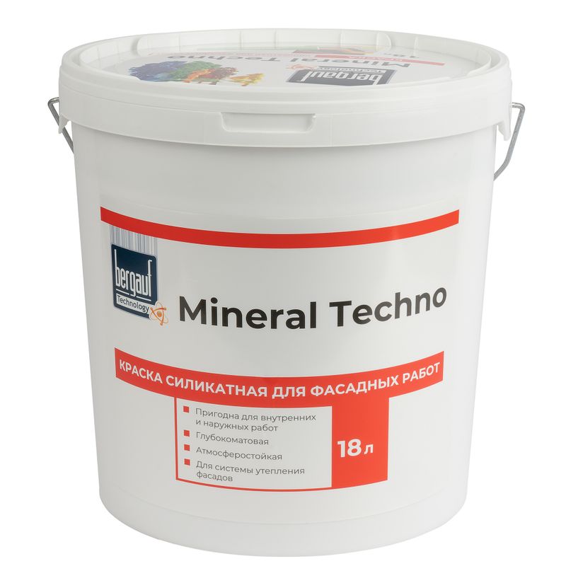 Краска фасадная Mineral Techno U бесцветная база С 18 л | Внутренняя ...