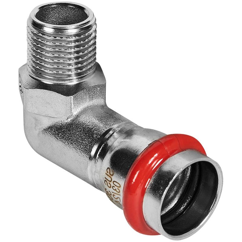 Пресс угольник переходной из нержавеющей стали НР 22х1/2" Rommer