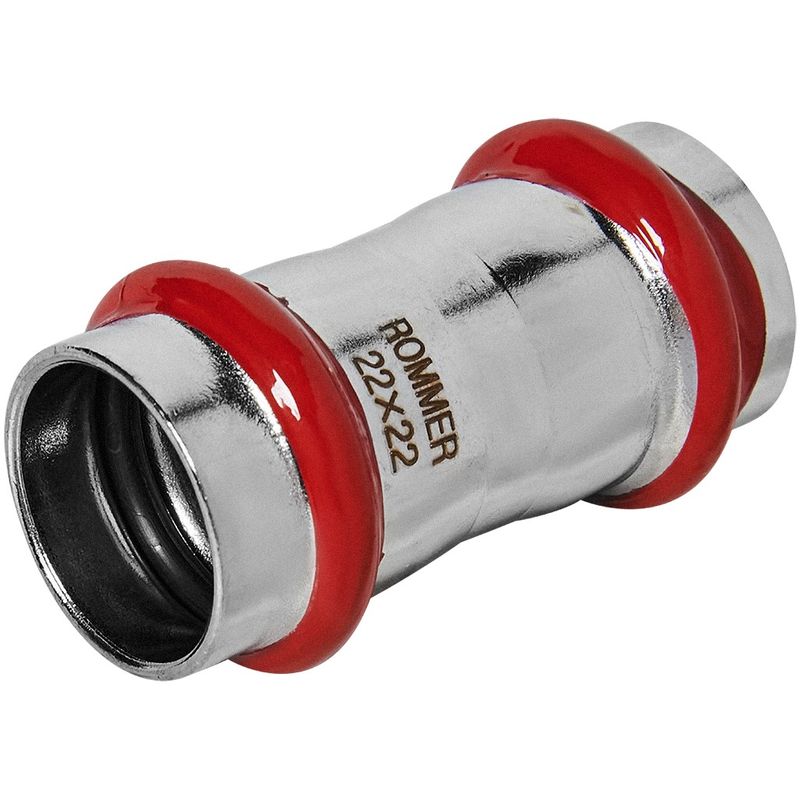 Пресс муфта соединительная короткая из нержавеющей стали 22x22 мм Rommer