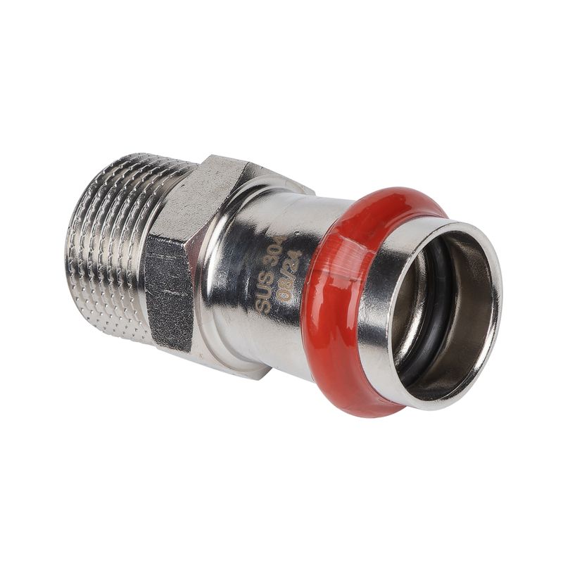 Пресс муфта переходная из нержавеющей стали НР 22х3/4" Rommer