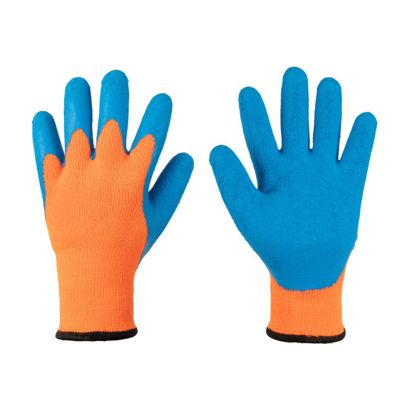 Перчатки акриловые утепленные с покрытием из текстурированного латекса