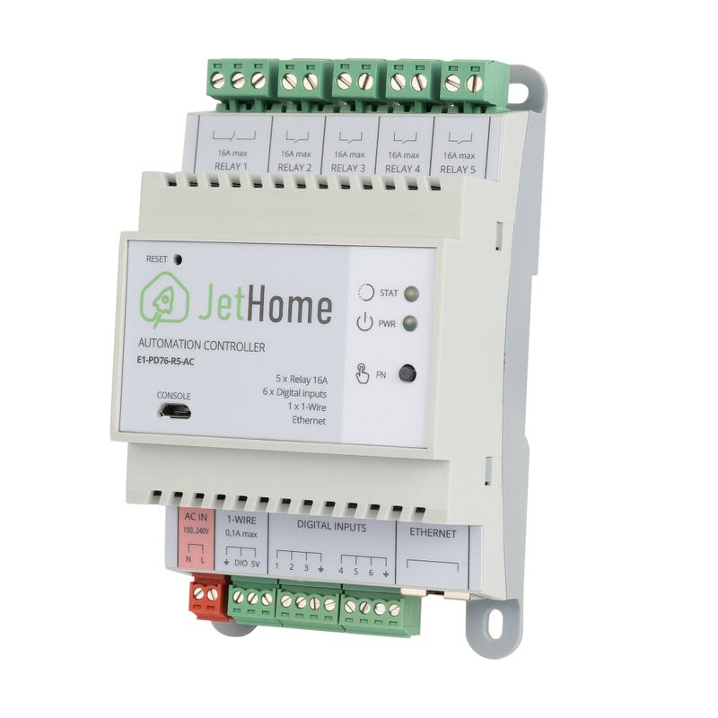 Контроллер на DIN-рейку JetHome JetHub E1 PD76-R5-AC (v2)