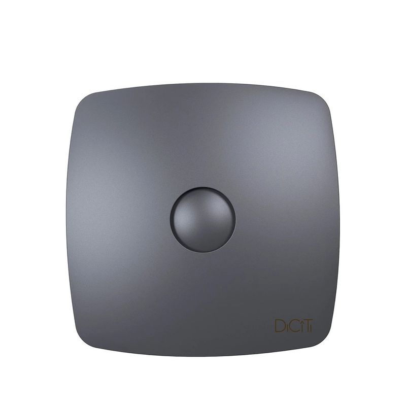 Вентилятор DiCiTi RIO 4C D100 32дБ 100м3/ч с обратным клапаном, съемной лицевой панелью, серый