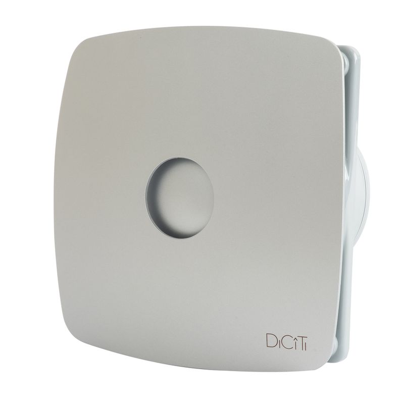 Вентилятор DiCiTi RIO 4C D100 32дБ 100м3/ч с обратным клапаном, съемной лицевой панелью, серый
