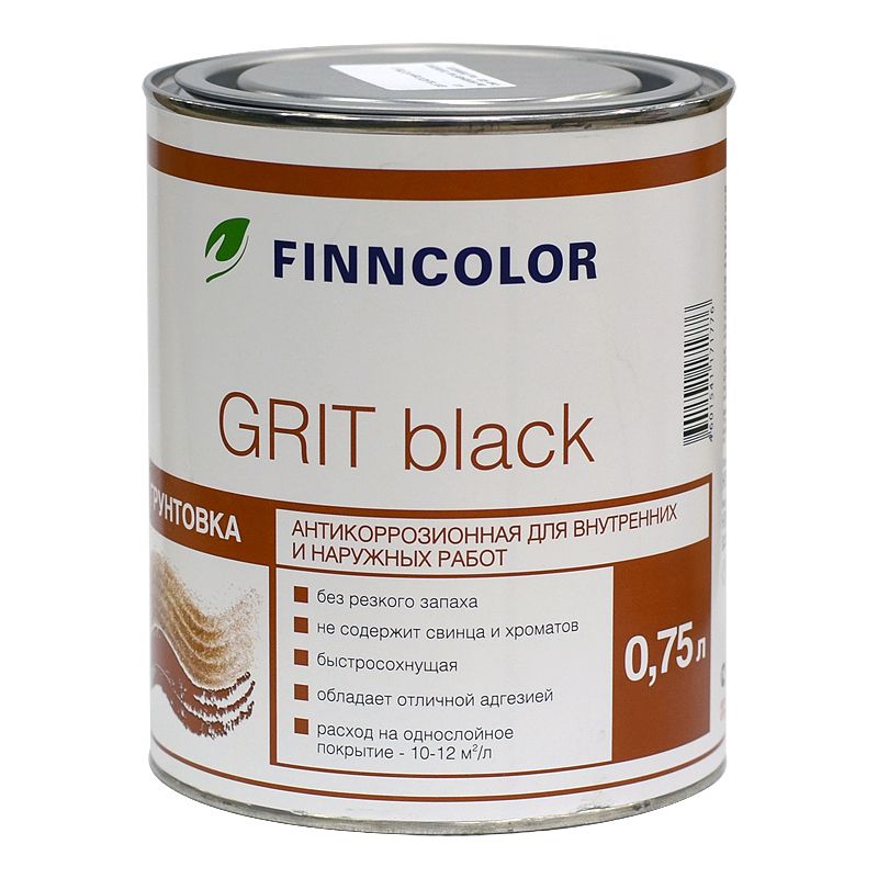 Грунт антикоррозийный Finncolor Grit Black белый 0,75 л