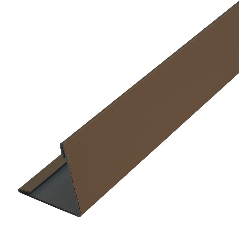 Планка угла наружного Металл Профиль шоколадно-коричневая 50х50х3000 мм