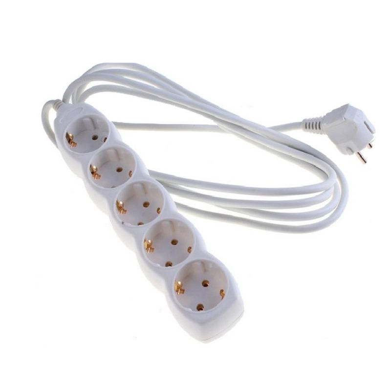 Удлинитель TDM 5 розеток с заземлением 3500Вт 3 м