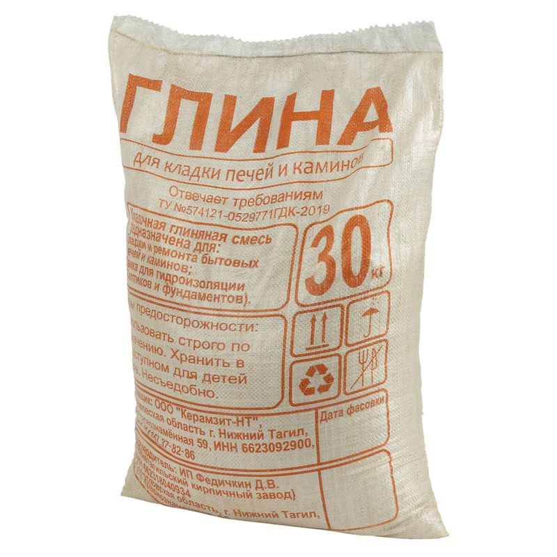 Глина печная 30 кг