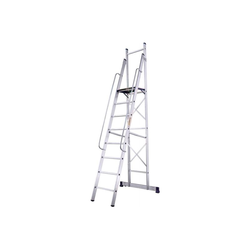Стремянка-помост алюминиевая 8 ступеней 2,12м Алюмет