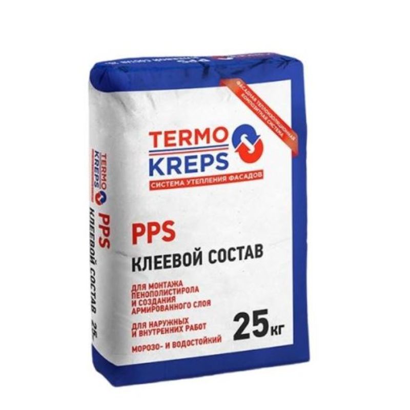 Штукатурно-клеевая смесь для пенополистирола Termokreps PPS 25 кг