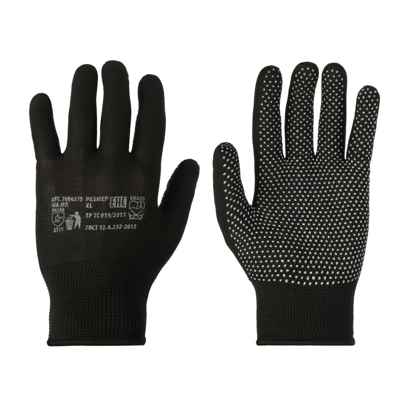 Перчатки нейлоновые с ПВХ