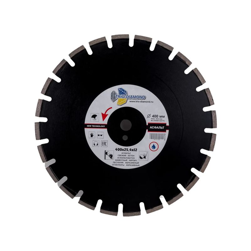 Диск алмазный Trio-Diamond Grand Asphalt 400x3,5x10x25,4 мм