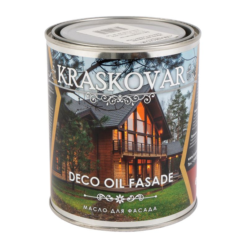 Масло для фасада Kraskovar графит шелковисто-матовое 0,75л