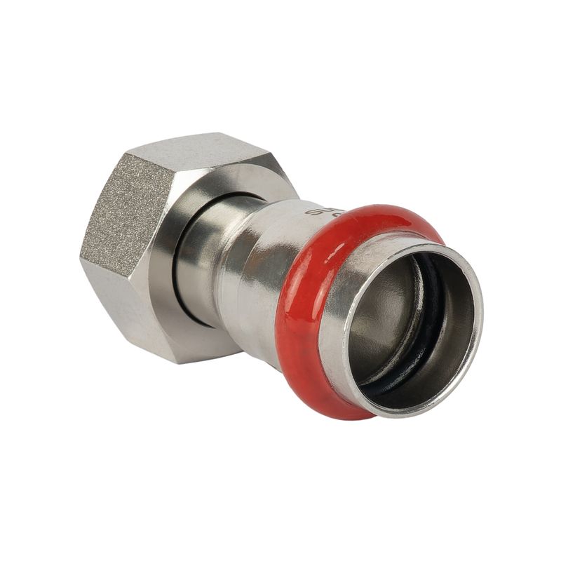 Пресс муфта из нержавеющей стали с накидной гайкой 22х3/4" Rommer