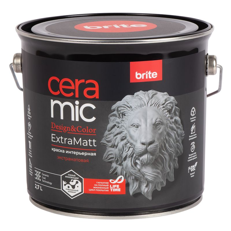 Brite ceramic краска для гостиных и спален матовая