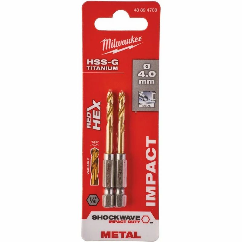 Сверло по металлу 4х71,5/26 мм RedHEX HSS-G TiN Milwaukee 2 шт