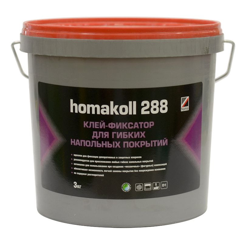 Клей Homakoll фиксация (288, 3 кг клей-фиксатор, 100-150 гр/м2, не морозостойкий)
