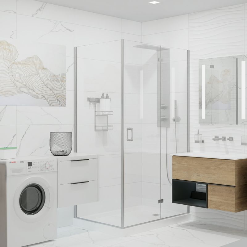 Керамогранит Global Tile Princess 400х800 мм белый волна