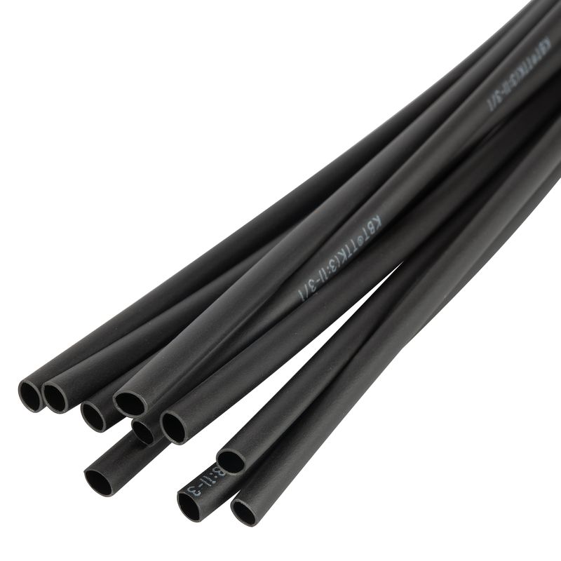 Трубка термоусадочная клеевая 3/1мм 10см черная 10шт КВТ