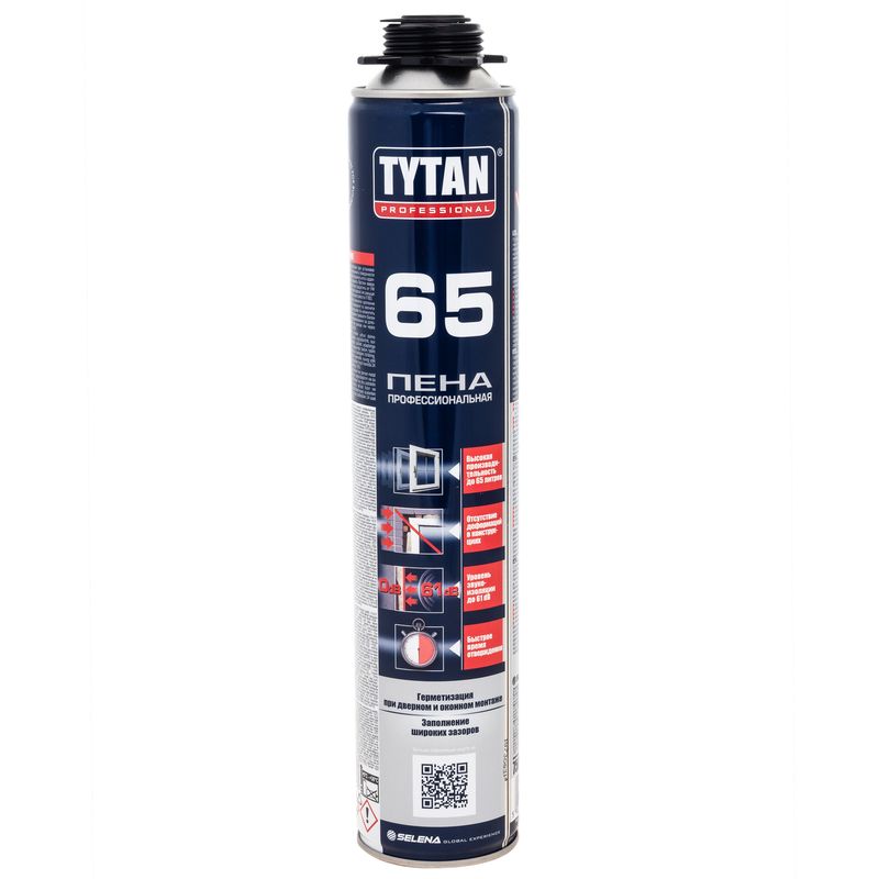 Пена монтажная Tytan 65 O2 профессиональная, 750 мл