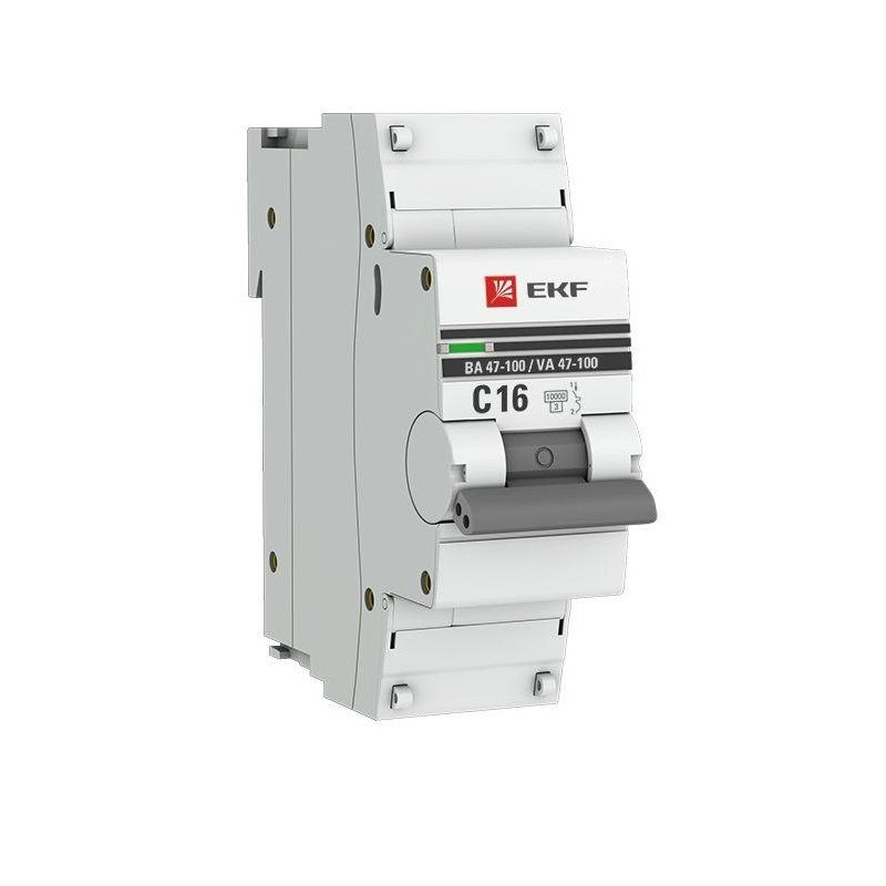 Выключатель автоматический однополюсный C 16А 10кА PROxima EKF