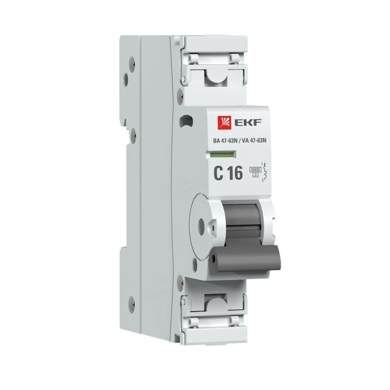 Выключатель автоматический однополюсный C 16А 6кА ВА 47-63N PROxima EKF