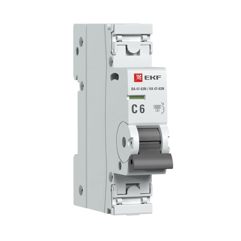 Выключатель автоматический однополюсный C 6А 6кА ВА 47-63N PROxima EKF
