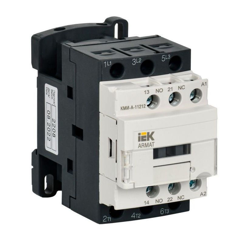 Контактор КМИ-А-11212 LC1D AC3 1НО+1НЗ 12А 230В IEK