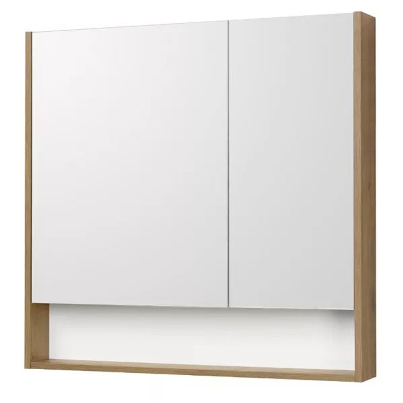 Зеркало шкаф Акватон Сканди 90 дуб рустикальный/белый глянцевый