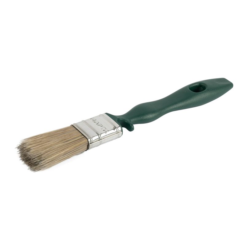 Кисть 25мм для пропиток по дереву и масел искусственная щетина, пластиковая ручка Марта