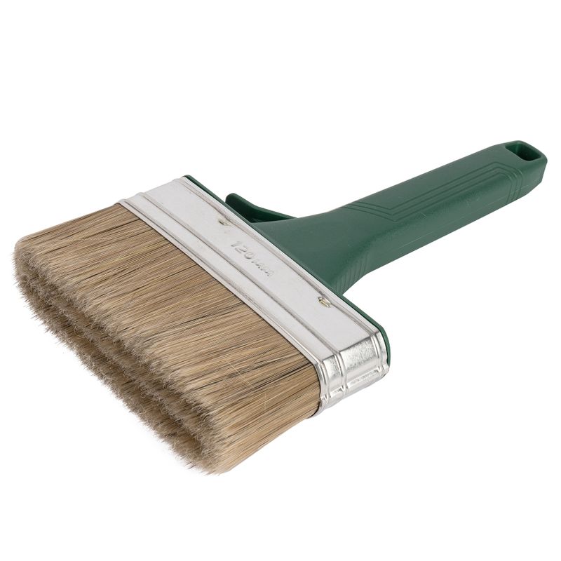 Кисть 120мм для пропиток по дереву и масел, искусственная щетина, пластиковая ручка Марта