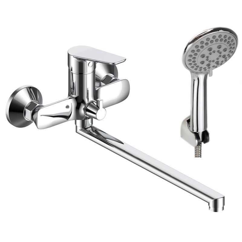 Смеситель для ванны Voda с лейкой и шлангом хром SPO31