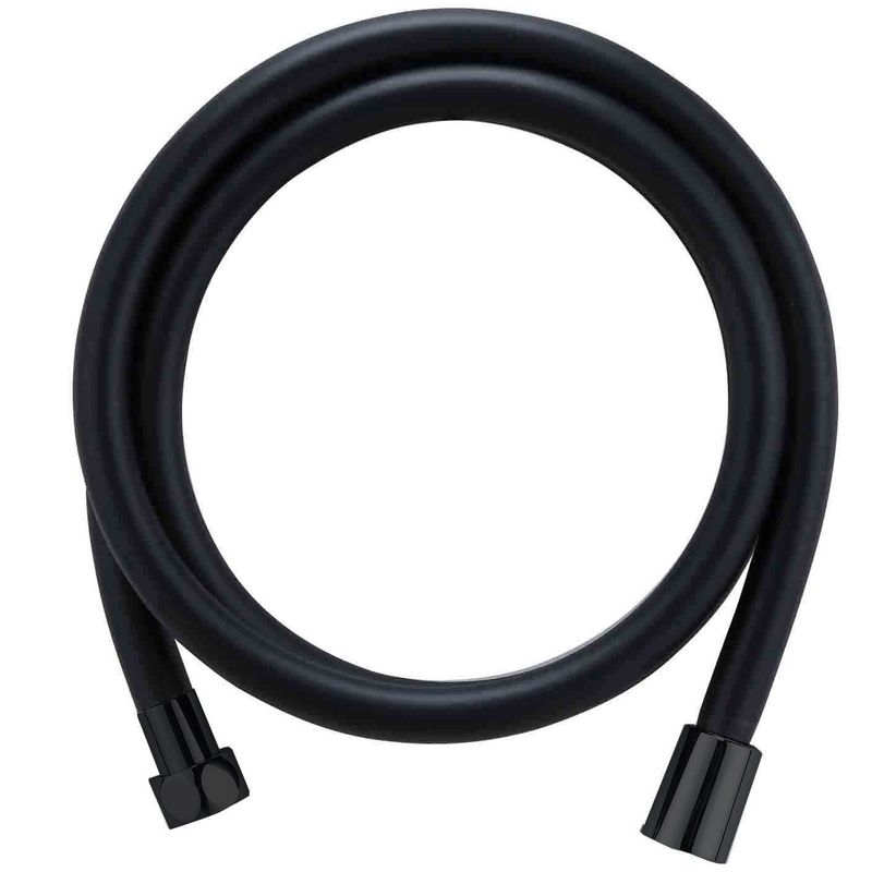 Шланг для душа гладкий с латунными соединениями черный 1,5м VDSR150Black Voda