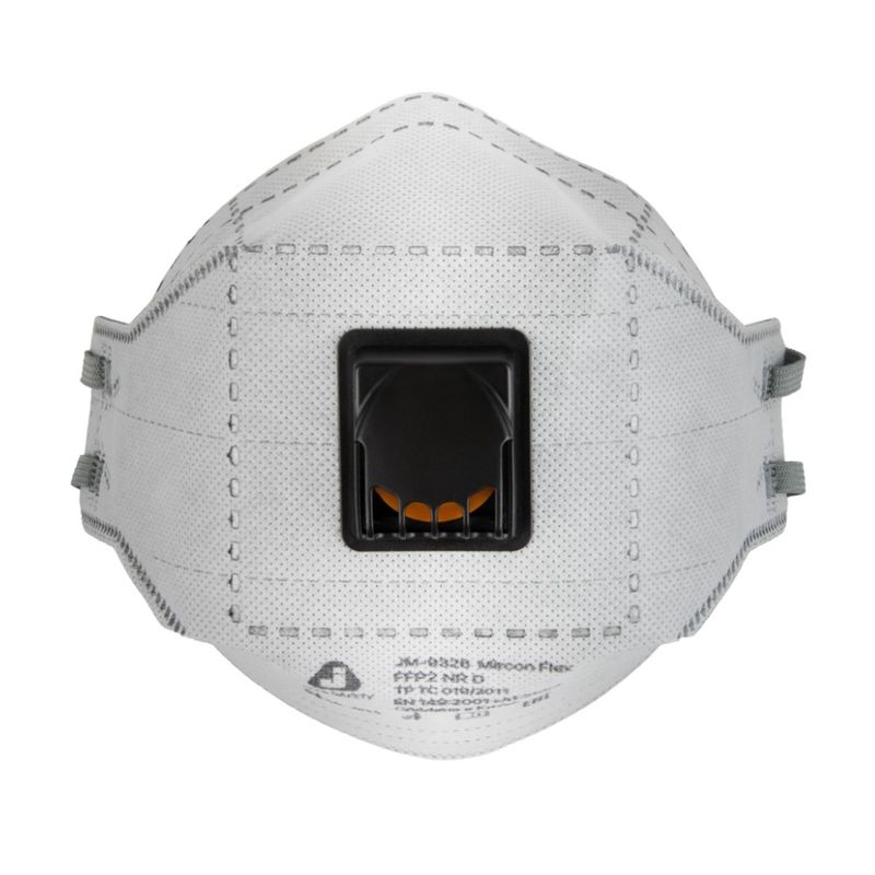 Респиратор с клапаном и угольным слоем трехпанельный Jeta Safety FFP2