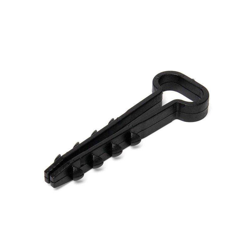 Дюбель-хомут для плоского кабеля полиамид 5-8 мм черный 100 шт Fortisflex
