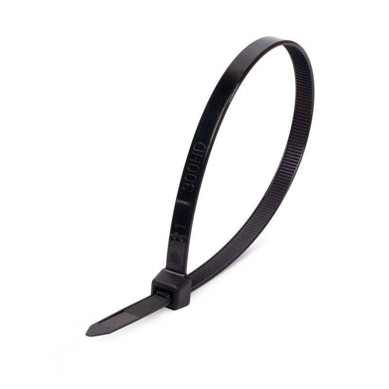 Хомут-стяжка нейлоновый 8х300 мм черный 100 шт Fortisflex 