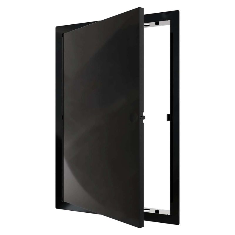 Люк ревизионный пластиковый нажимной черный 200х300 мм Era