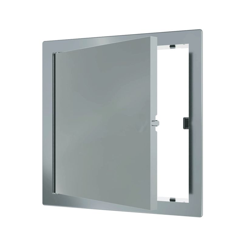 Люк ревизионный пластиковый нажимной серый 150х150 мм Era