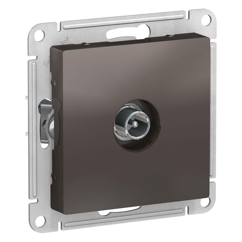 Механизм розетки ТВ проходная AtlasDesign мокко IP20 Systeme Electric