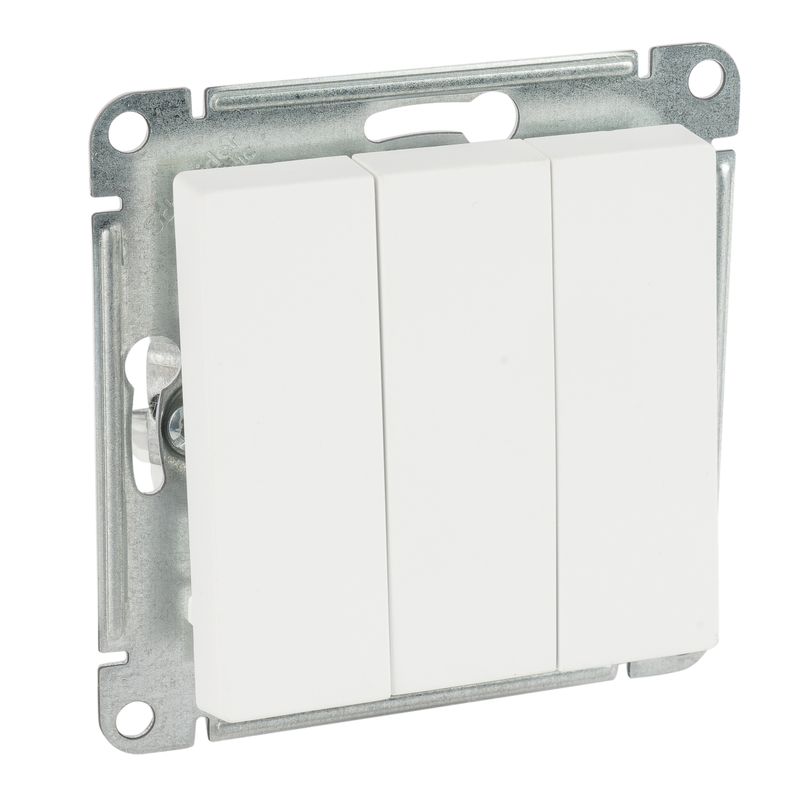 Механизм выключателя трехклавишный AtlasDesign лотос IP20 Systeme Electric